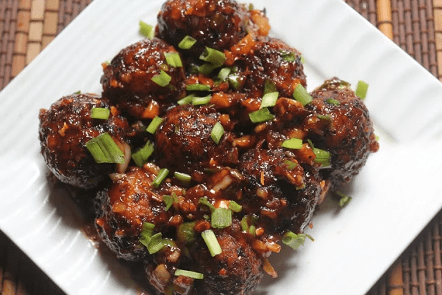 veg manchurian dry